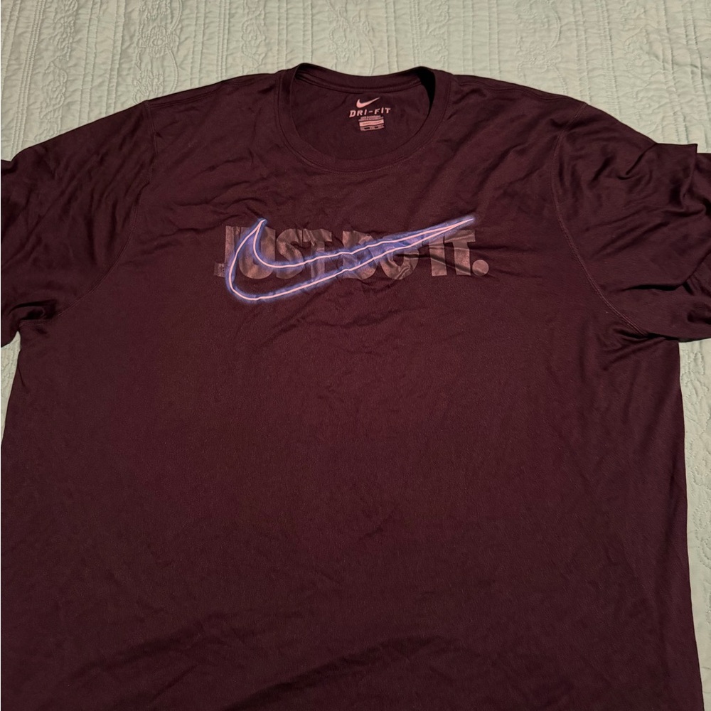 Nike Men's Burgundy Dri-FIT Tee